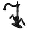 Kingston Brass Duchess 2-Handle Bathroom Faucet W/Brass Pop-Up & Cover Plate, Black KS1430PKL - alternate 1